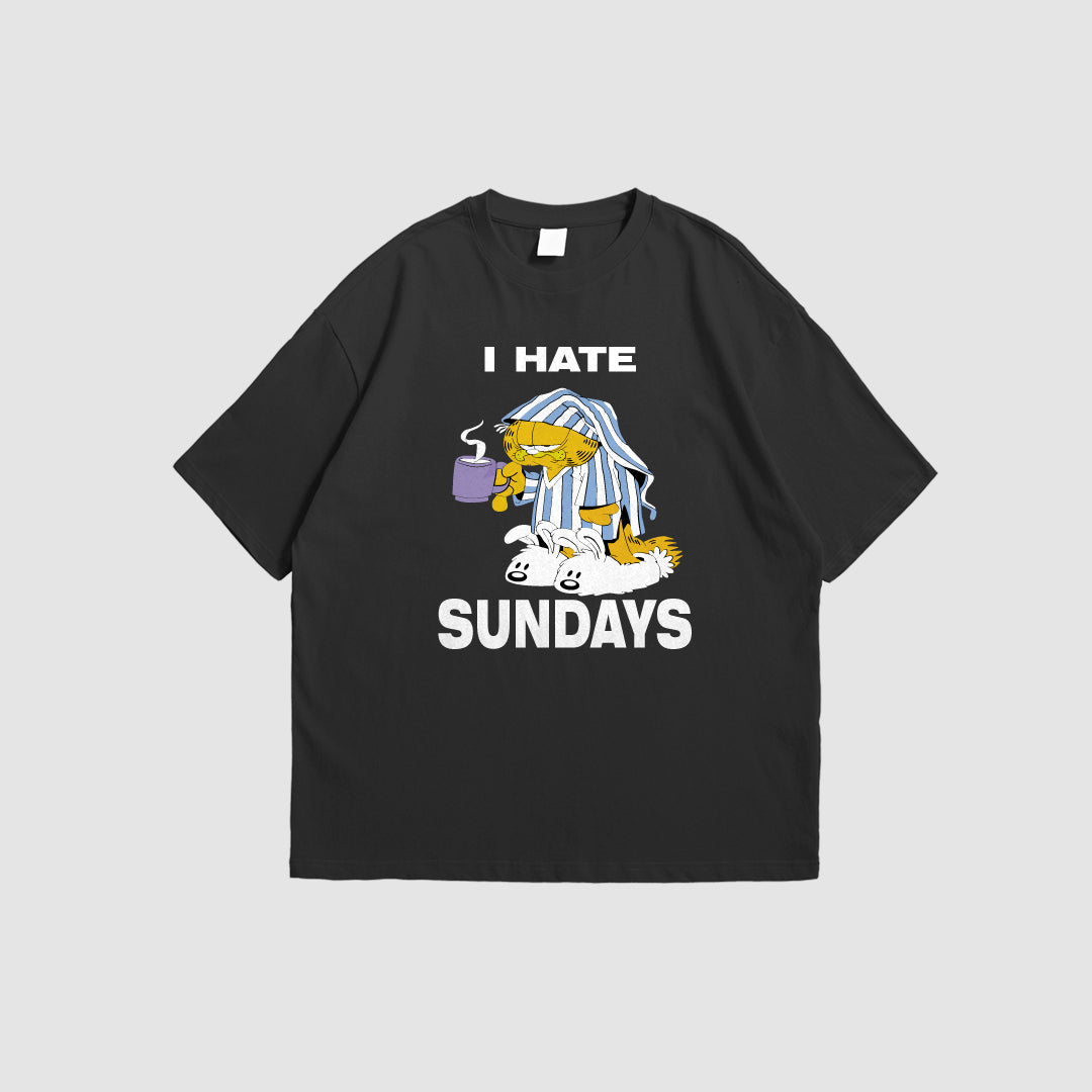 I HATE SUNDAYS تيشيرت اوفر سايز