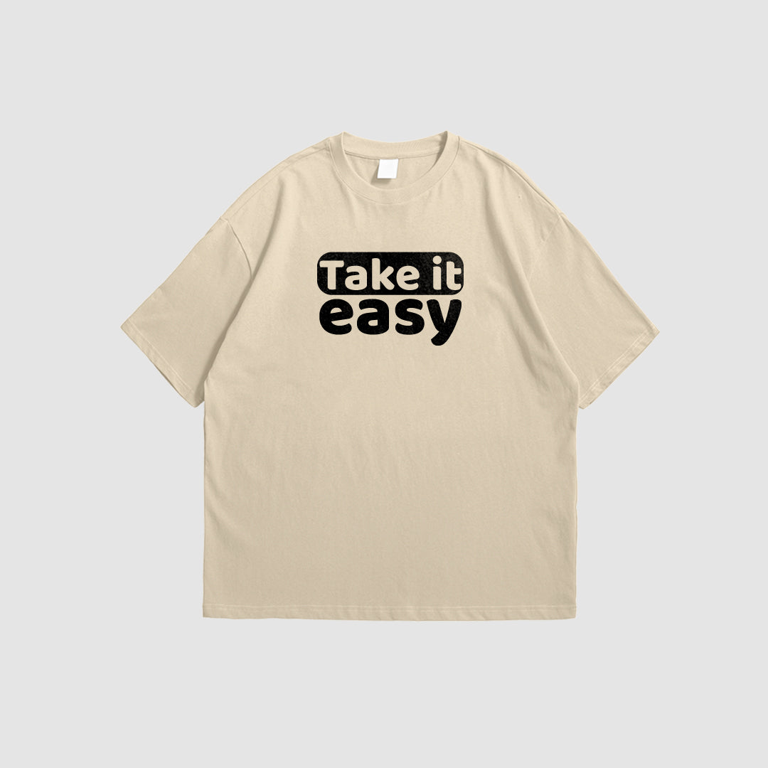 TAKE IT EASY تيشيرت اوفر سايز