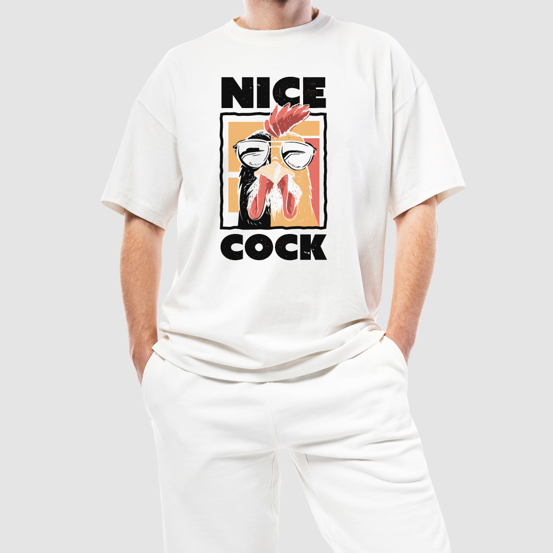 nice cock تيشيرت اوفر سايز