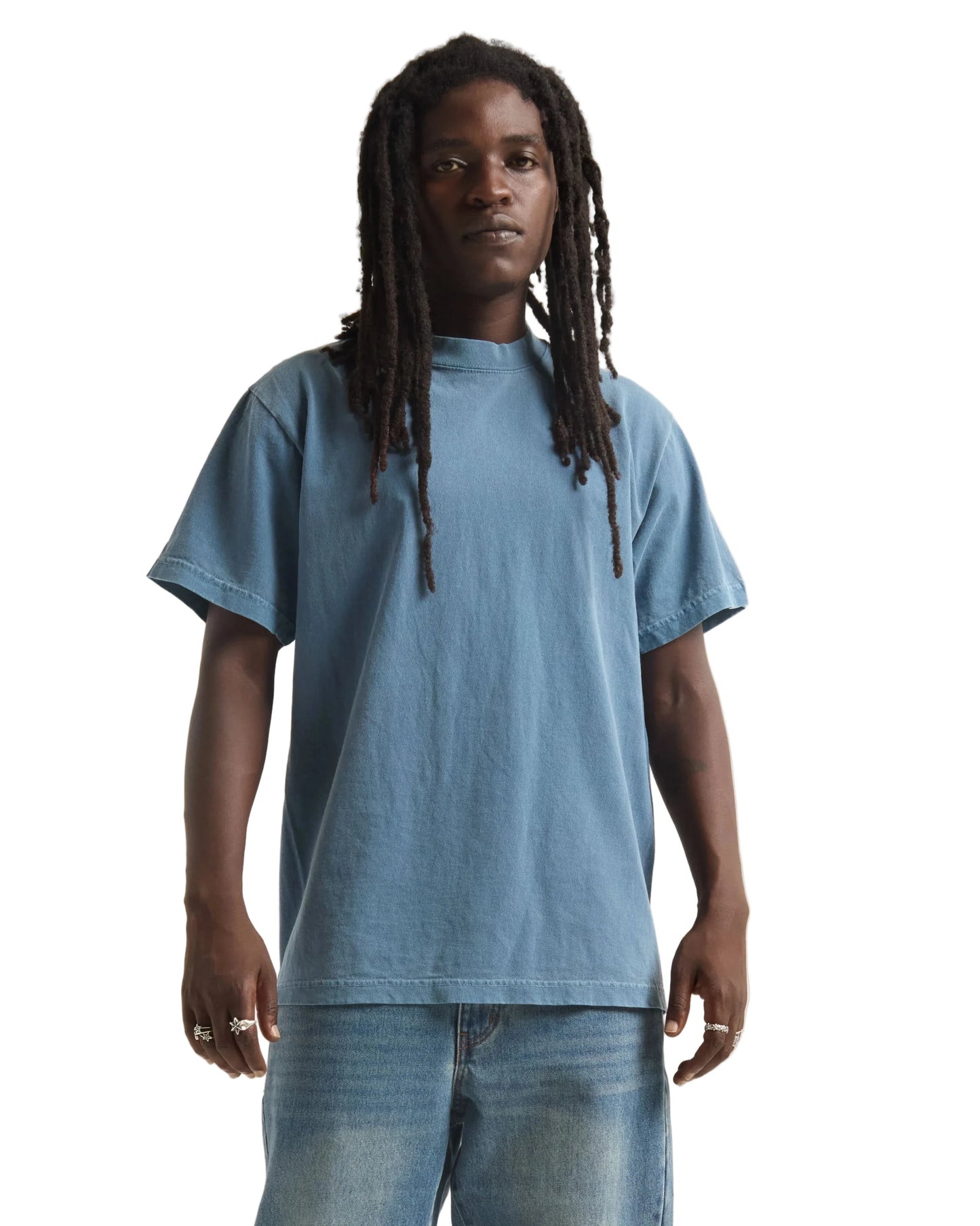 Shakawear Garment Dye T-Shirt - Washed Denim