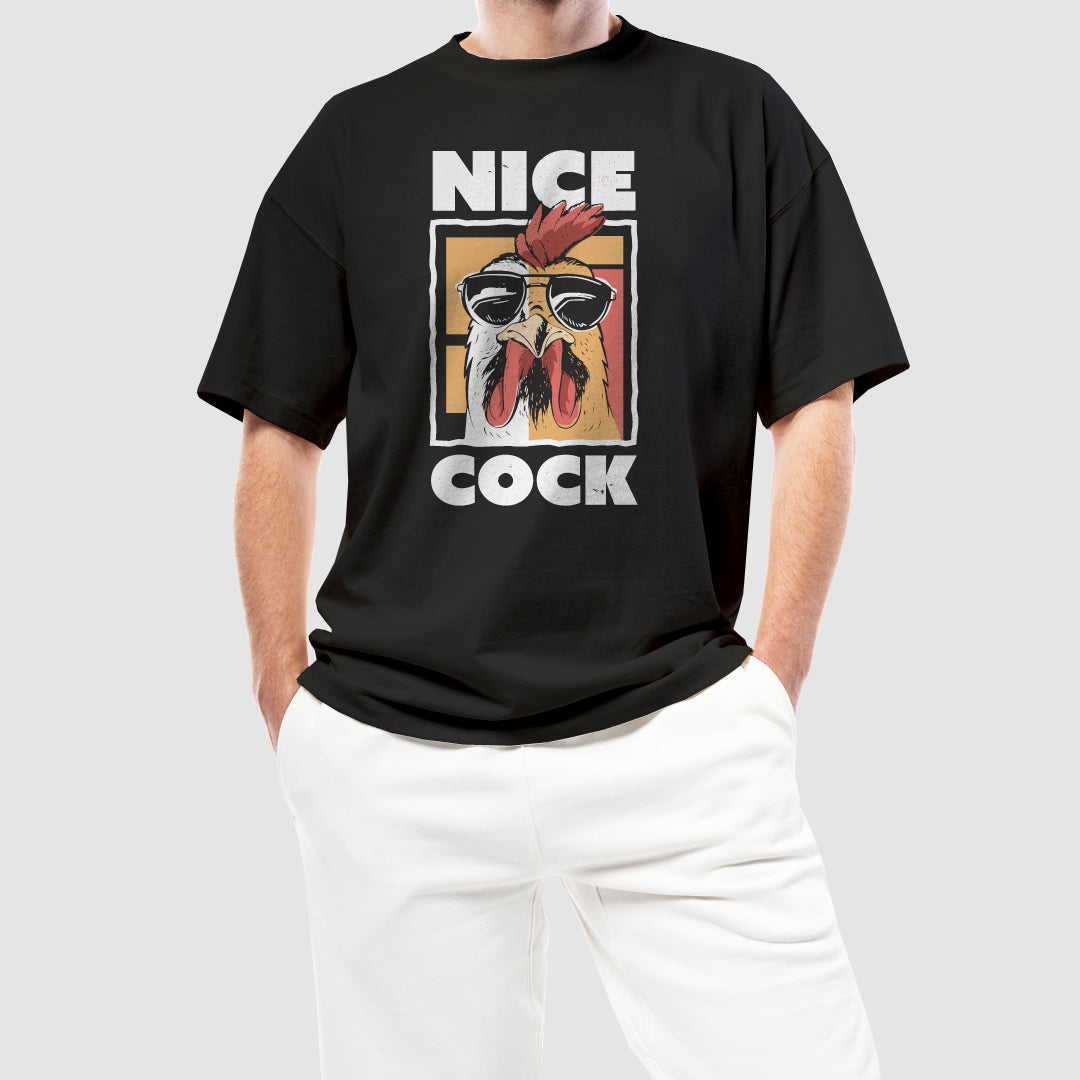 nice cock تيشيرت اوفر سايز