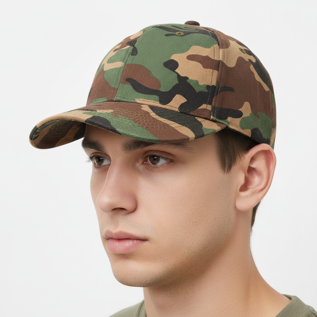 Camo Cap - Model Wearing