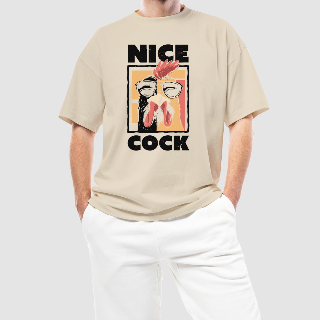 nice cock تيشيرت اوفر سايز