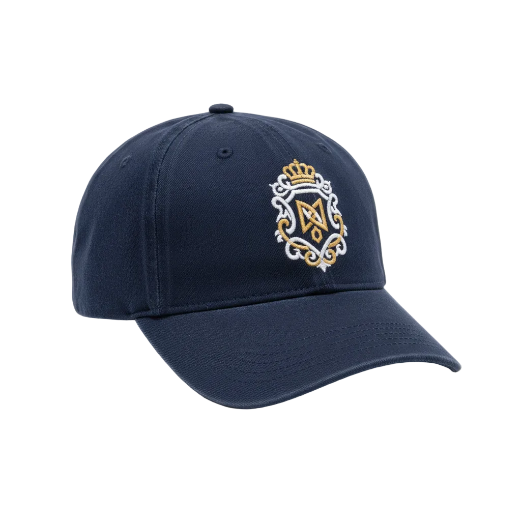 Navy Blue Embroidered Cap