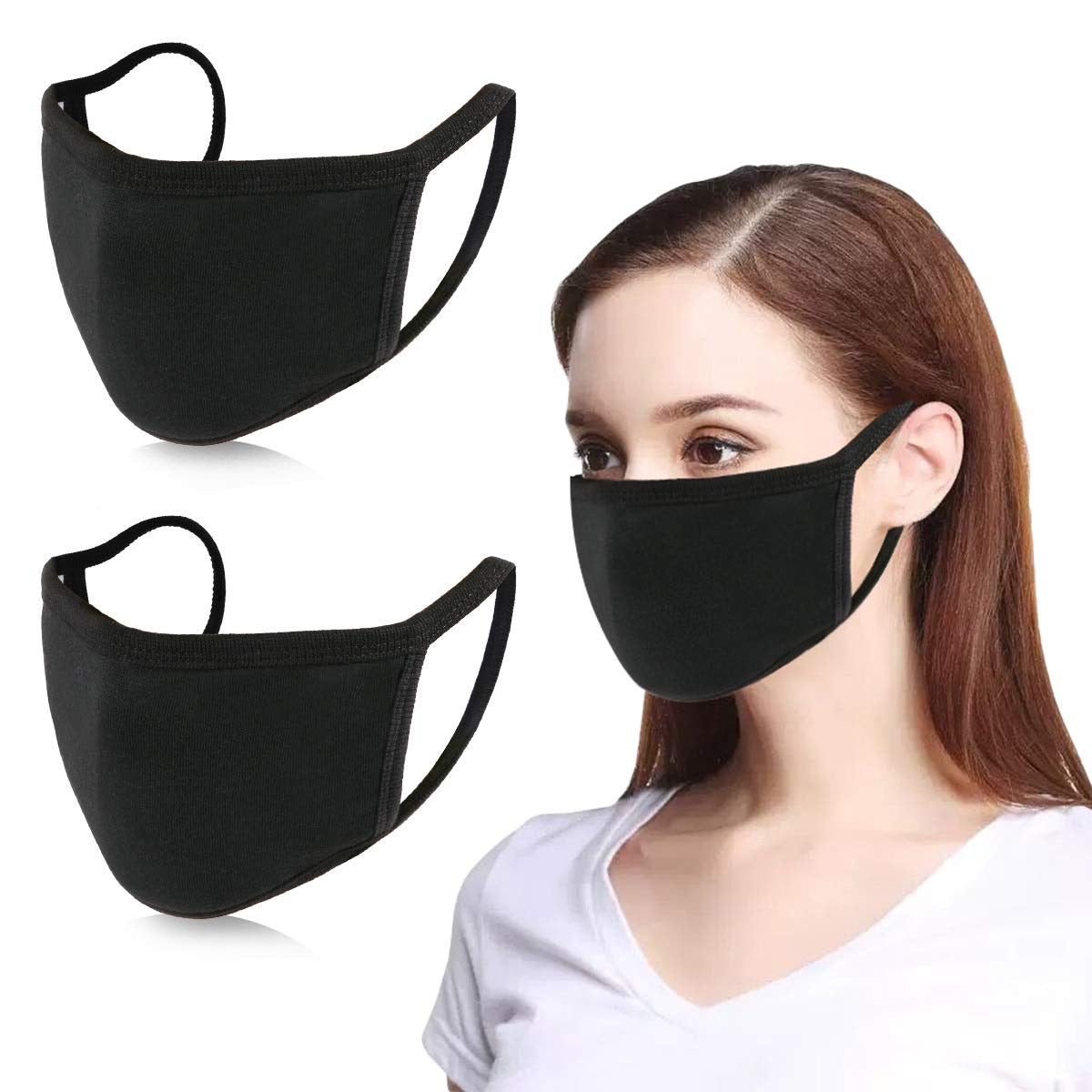 12pcs -  Two Layers Adult Cotton Face Mask